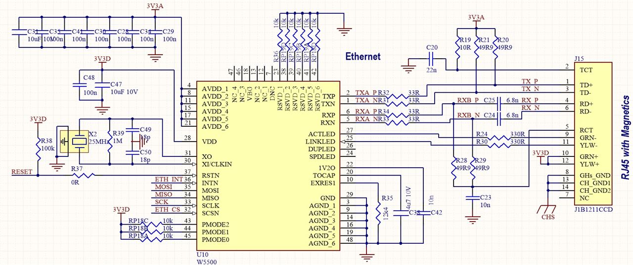 Wiznet W5500 schem