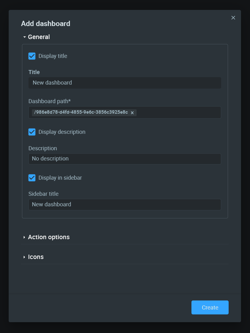 Add new dashboard
