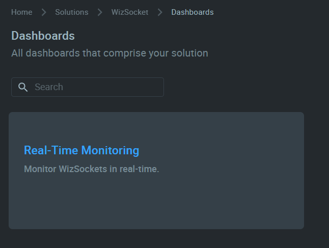 WizSocket dashboard