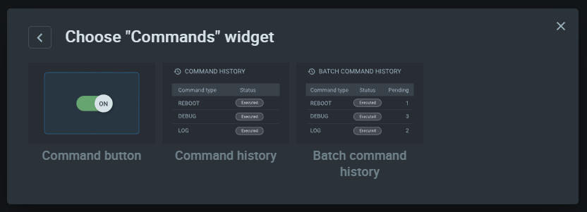Command widgets