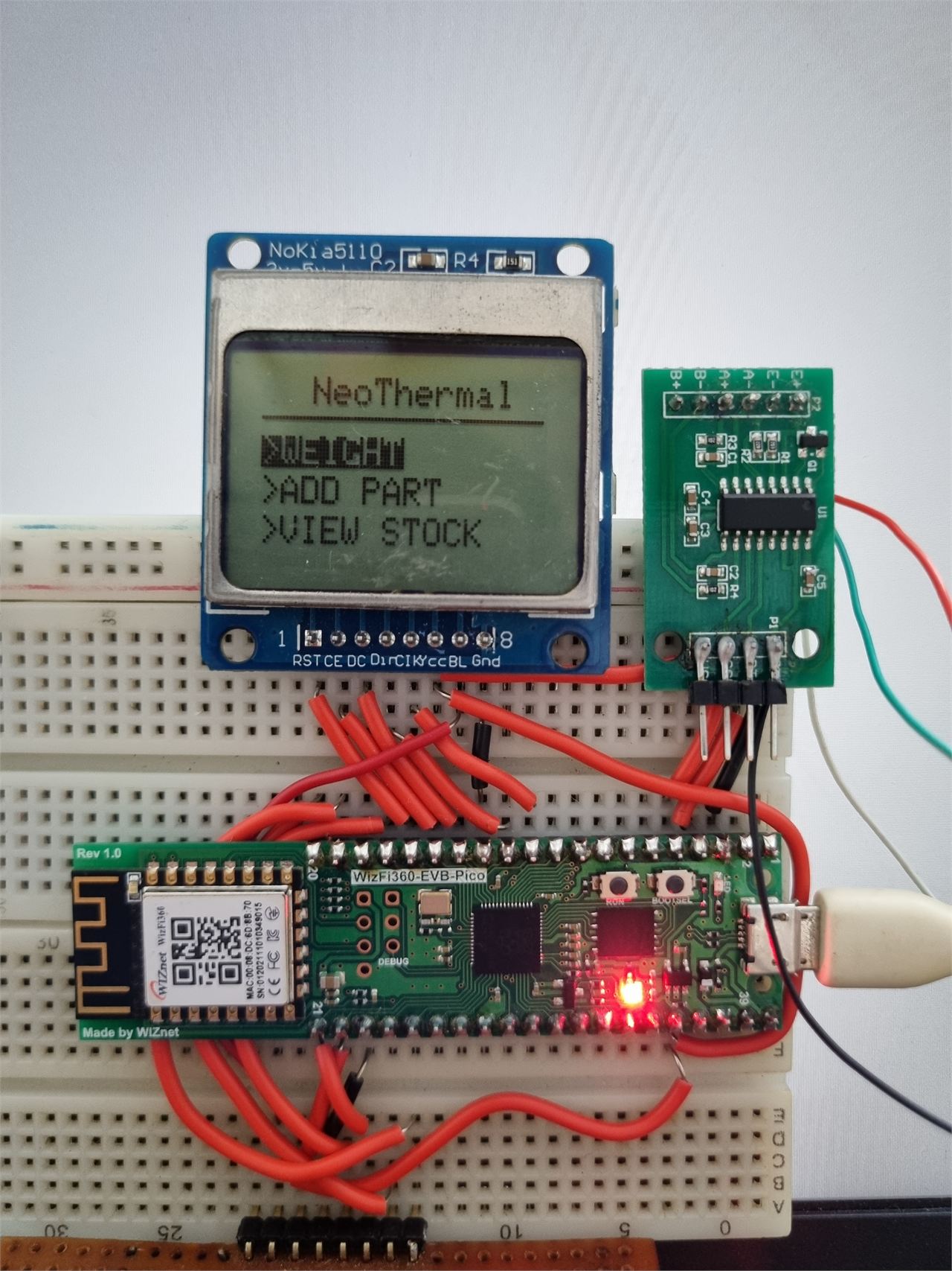 Pictures and Video demonstration of breadboard prototype: