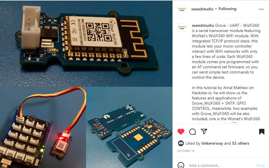 Grove_WizFi360 - Parts Overview: