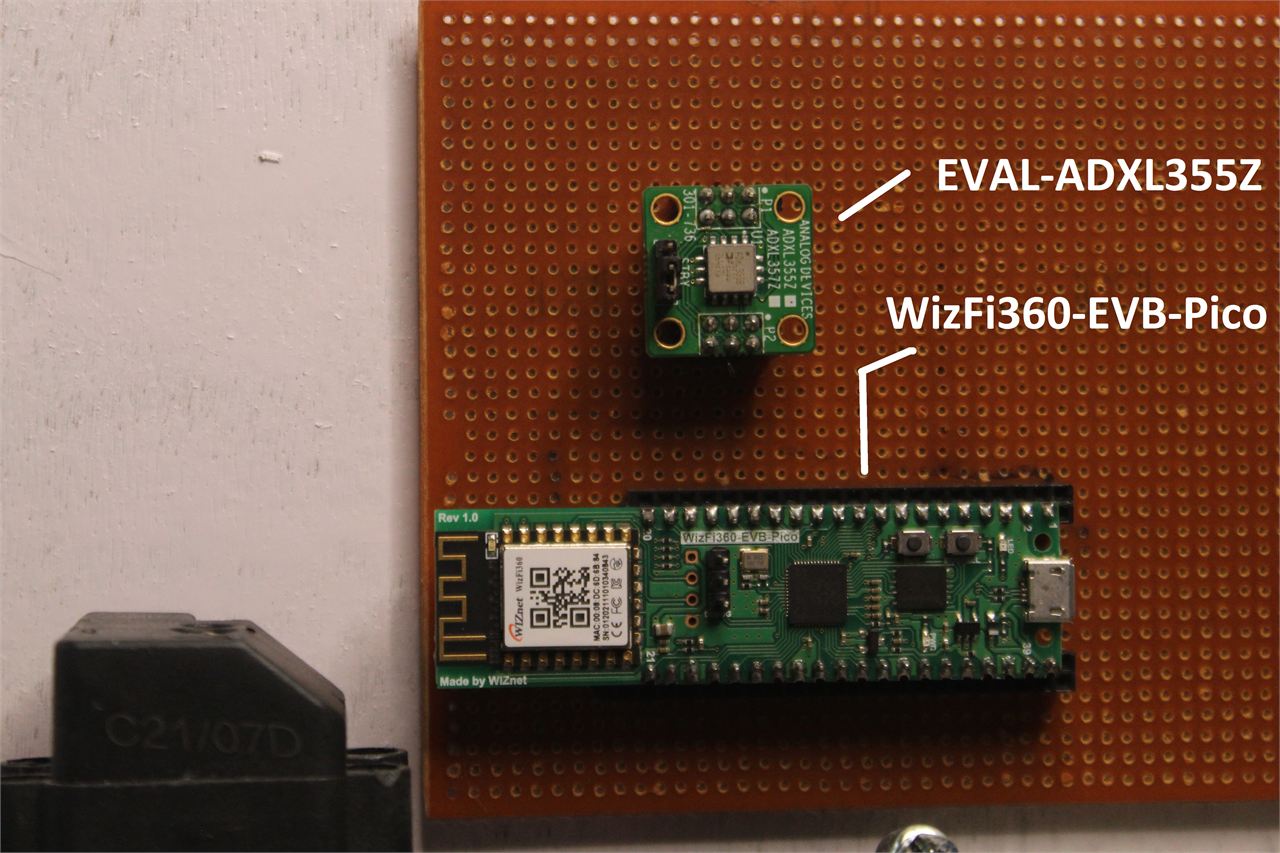 Device: AXL355Z Accel Sensor + WizFi360-EVB-Pico