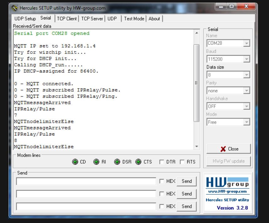 MQTT-driven IP-relay module