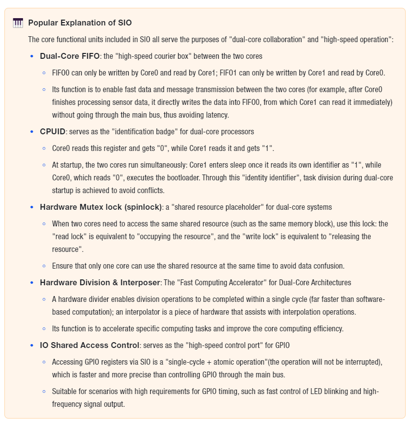 1.Single-cycle IO block (SIO)