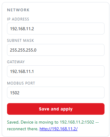 Move the device to another address