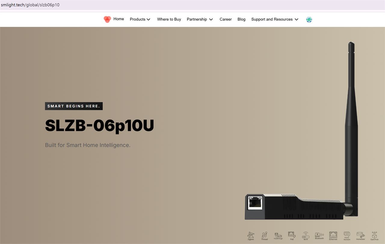 SMLIGHT SLZB Series: W5500 기반 Zigbee, Thread, Z-Wave Ethernet PoE 스마트홈 코디네이터 라인업