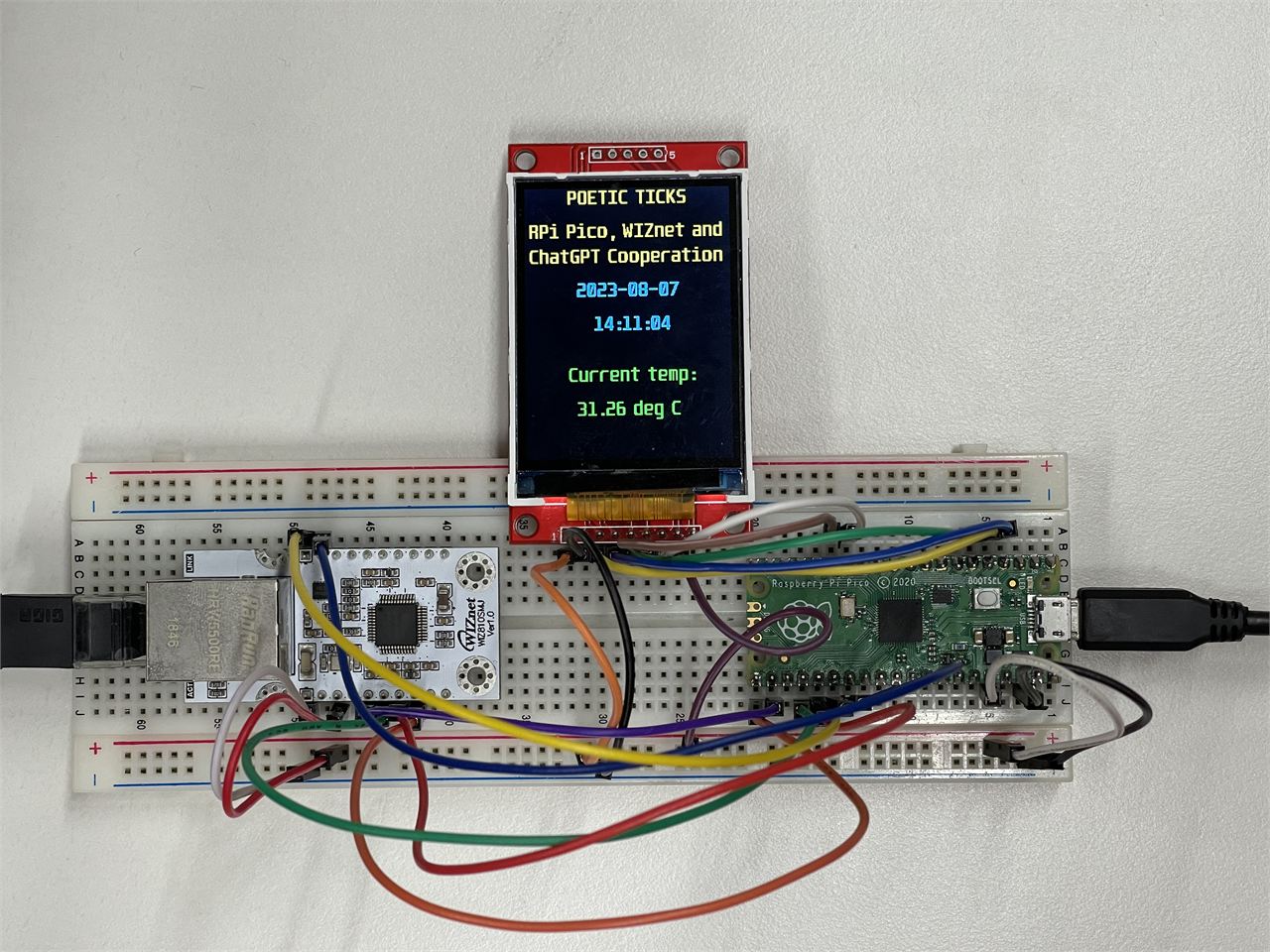 Poetic Ticks - AI clock using RPi Pico, W5100S and ChatGPT, Introduction