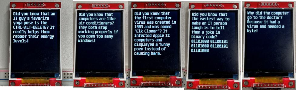 Poetic Ticks - AI clock using RPi Pico, W5100S and ChatGPT, The results