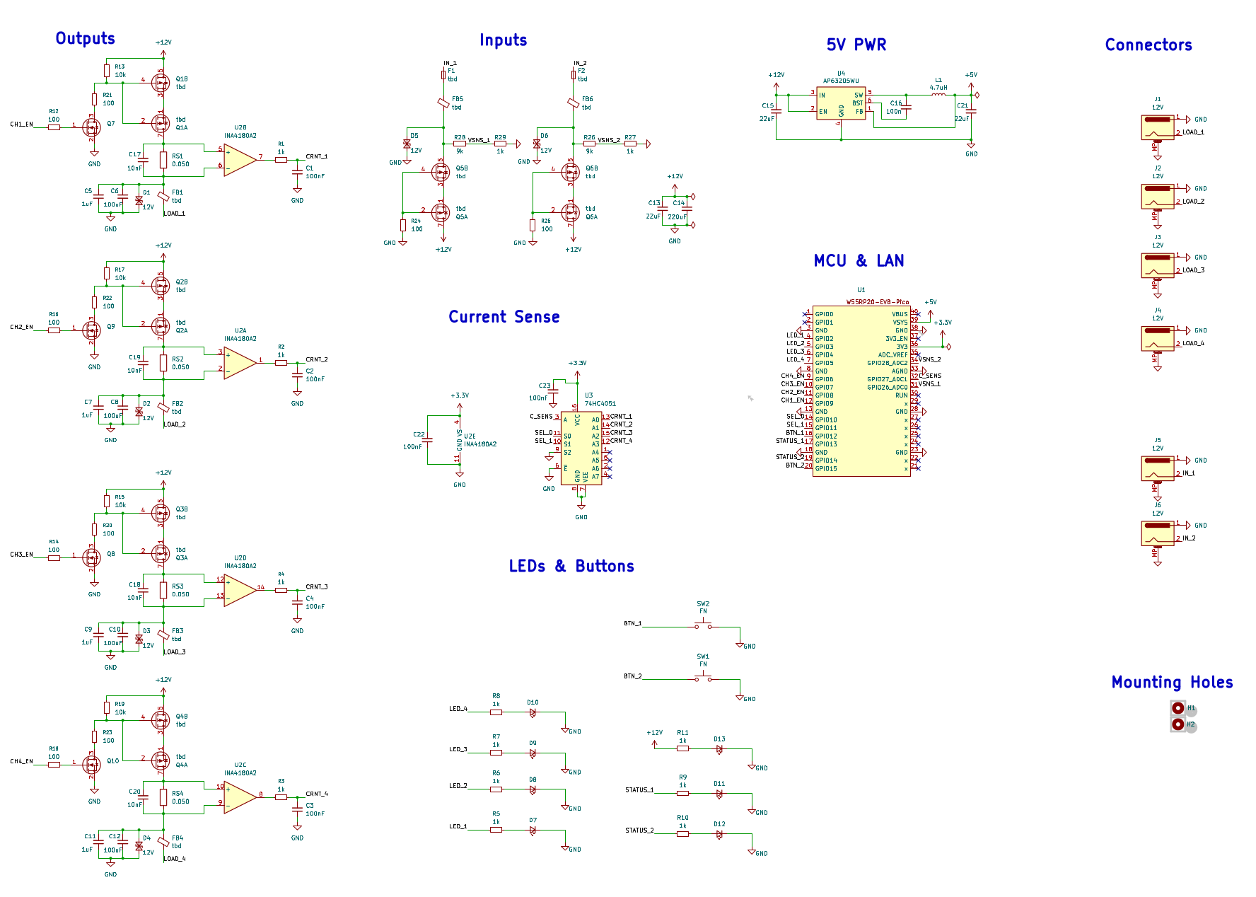 Part 1 | 12V Smart Power Distribution board with W55RP20-EVB-Pico