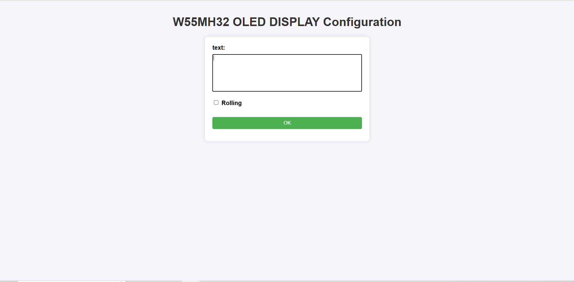 Implementing HTTP server configuration OLED scrolling display information based on W55MH32Q-EVB, 5. Results