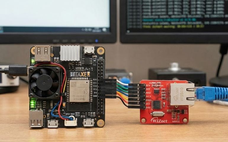 Just for Fun !!!!! Why not ? Ethernet shield for NearQaxe using W5500 Ethernet module, Result