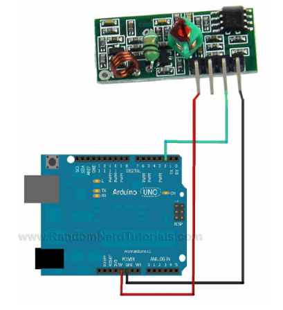 Arduino – Control 220V Lamps from Anywhere in the World, Receiver Circuit