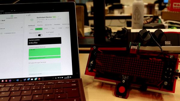 Manually control the WizFiLoCaLLizer from Blynk Web UI for a custom message