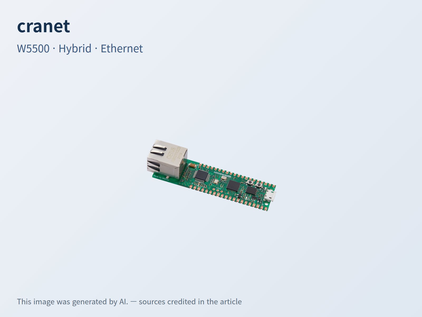 AI-composed concept image. Source: https://upload.wikimedia.org/wikipedia/commons/e/ed/W5500_evb_pico_side.png?utm_source=com