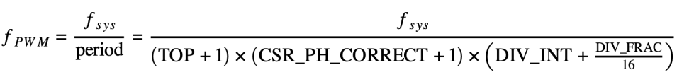 2.4 Modification of PWM Parameters