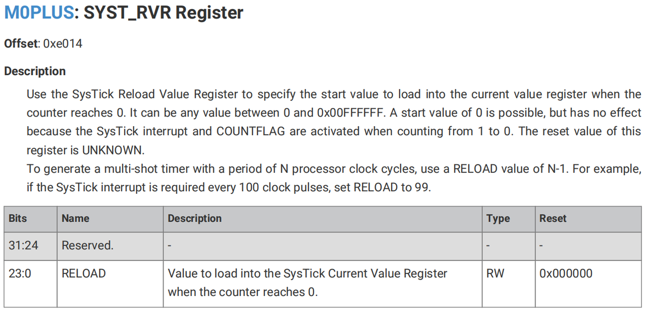 3.2 Controlling the Systick Timer