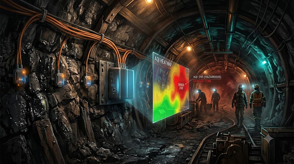 Mine-Guard : Digital Twinning based Air Quality Zoning in Coal Mine using Edge AI