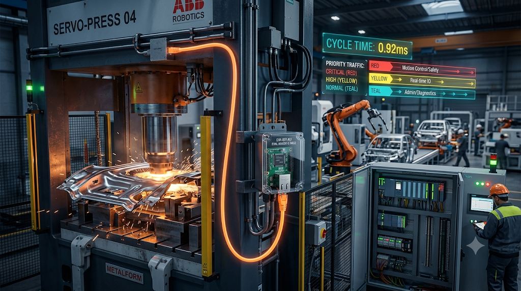 Communication conversion method for connecting field bus master station and servo press controller
