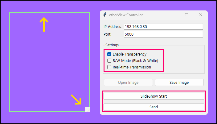 etherView, # etherView-Controller