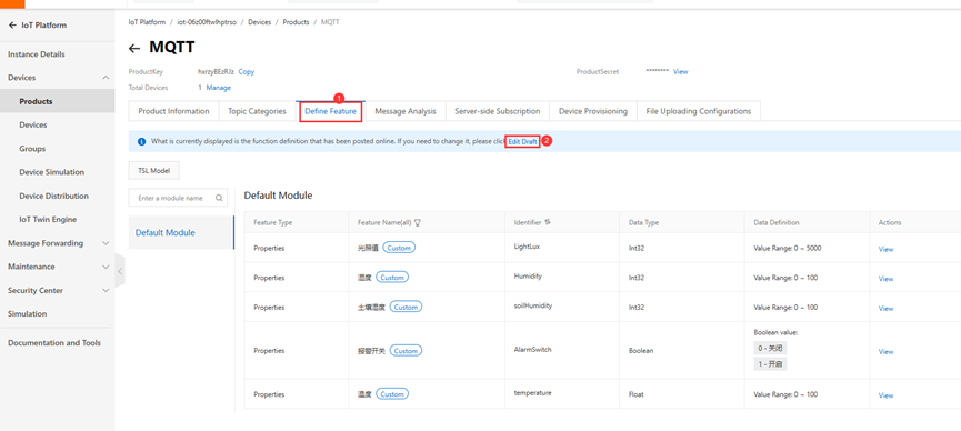 Alibaba Cloud creates a TSL model: