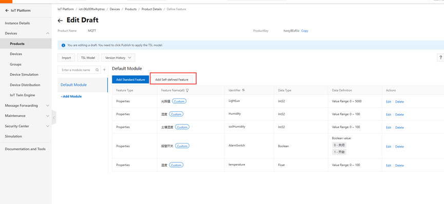 Alibaba Cloud creates a TSL model: