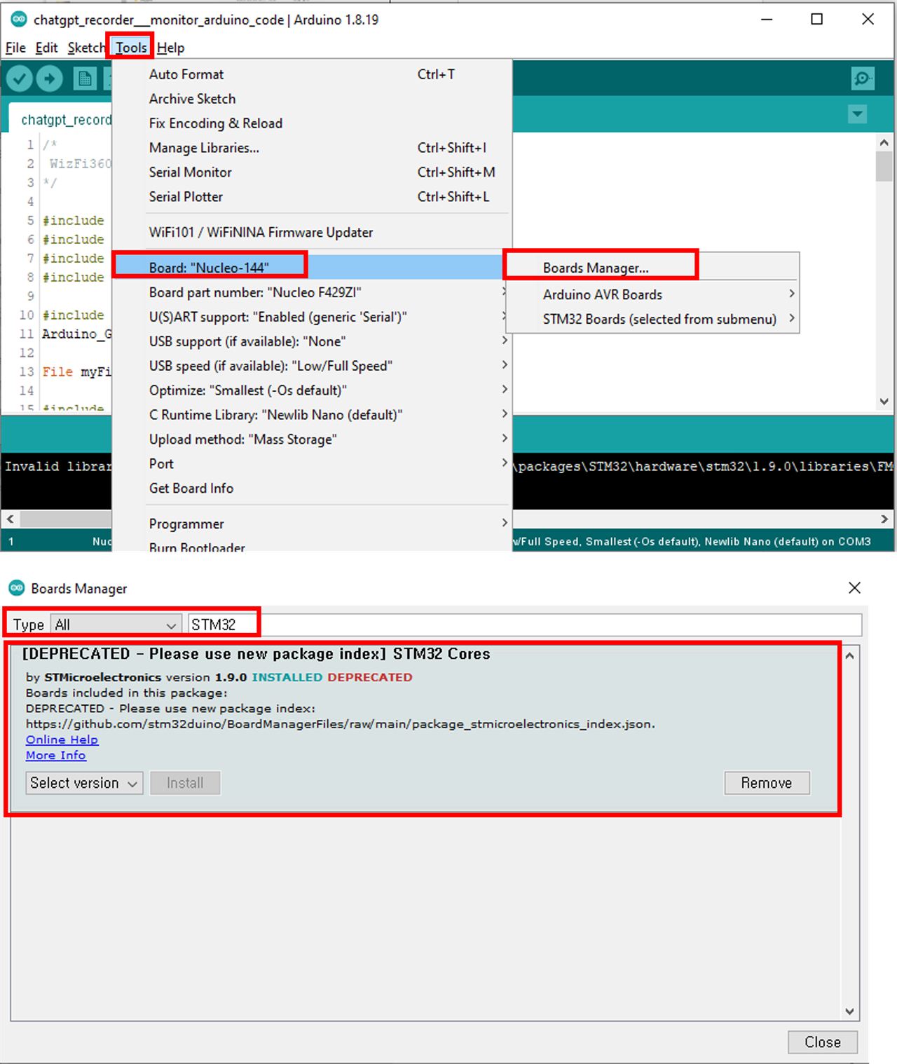Step 2: To add the "Ethernet" and "FMC" libraries to your Arduino IDE, follow these steps: