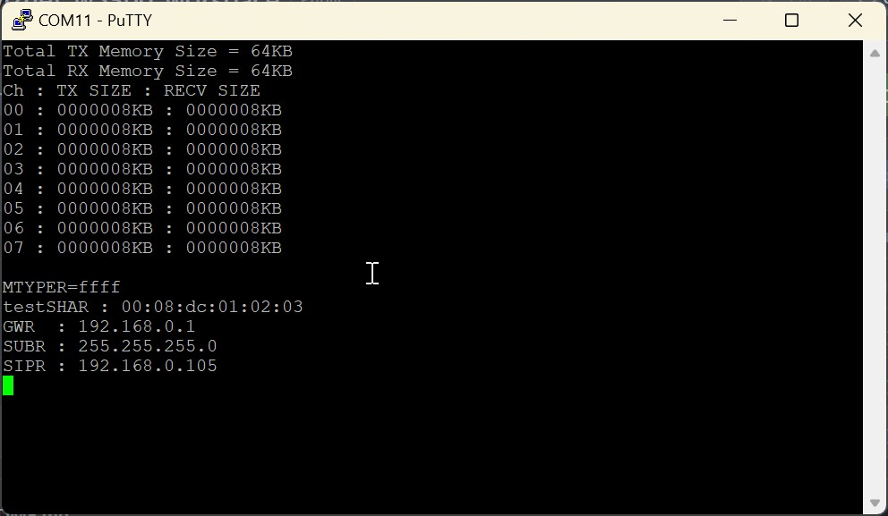 The progress of the serial terminal .....