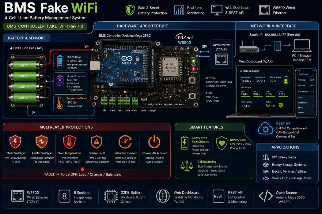 BMS-Fake-WiFi(Smart Battery Management System)