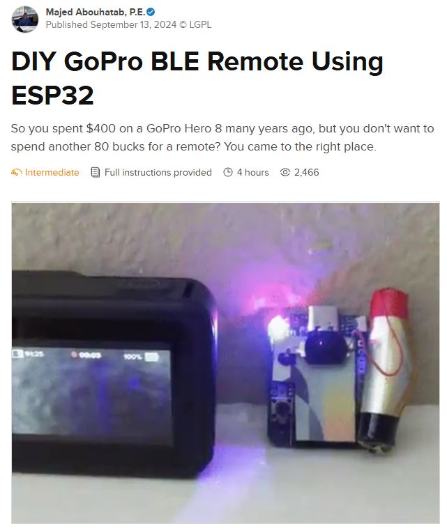 esp32-s3-w5500-gopro-ble-livestream, The Problem