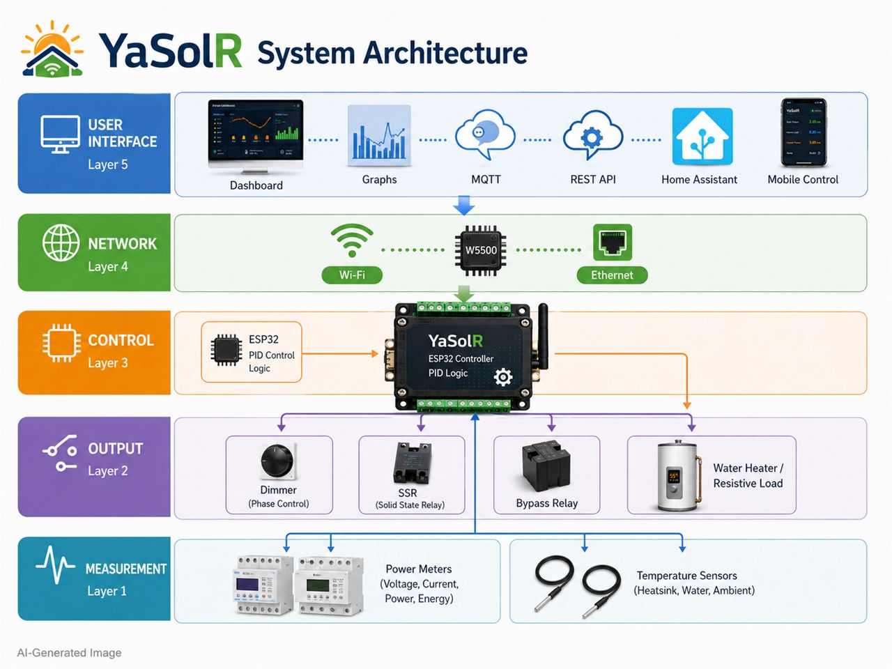 YaSolR (Yet Another Solar Router), 📌 Features