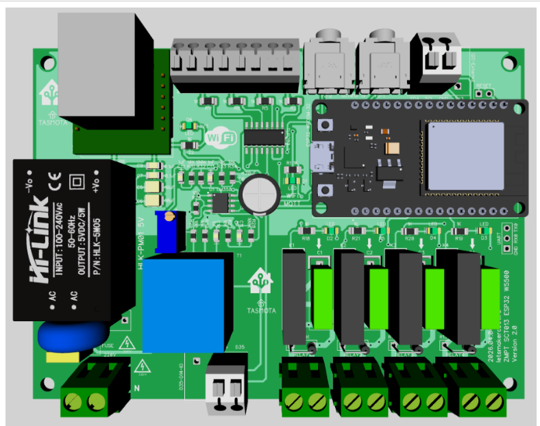 ZMPT101B SCT013 ESP32 W5500 V2.0, Overview