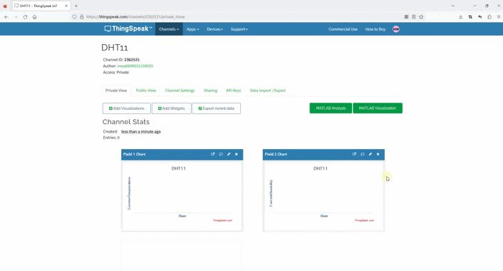 4.2 ThingSpeak Platform Access Process