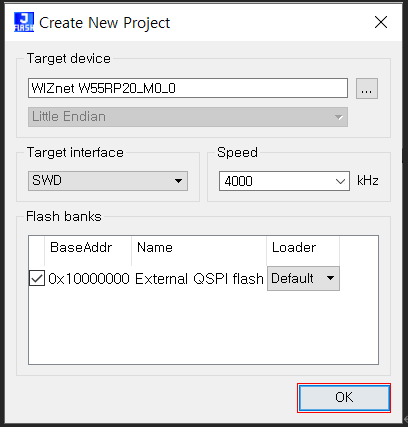 Connecting the W55RP20 Using SEGGER [J-Link]