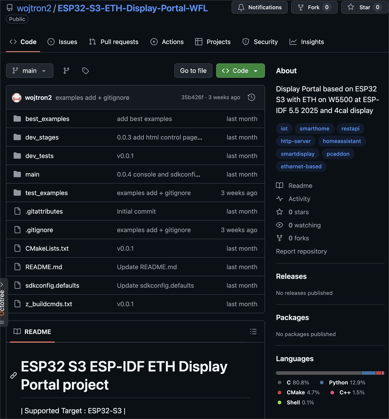 ESP32-S3 Smart Display Portal with W5500 Ethernet and WS2812 LED Control, Introduction