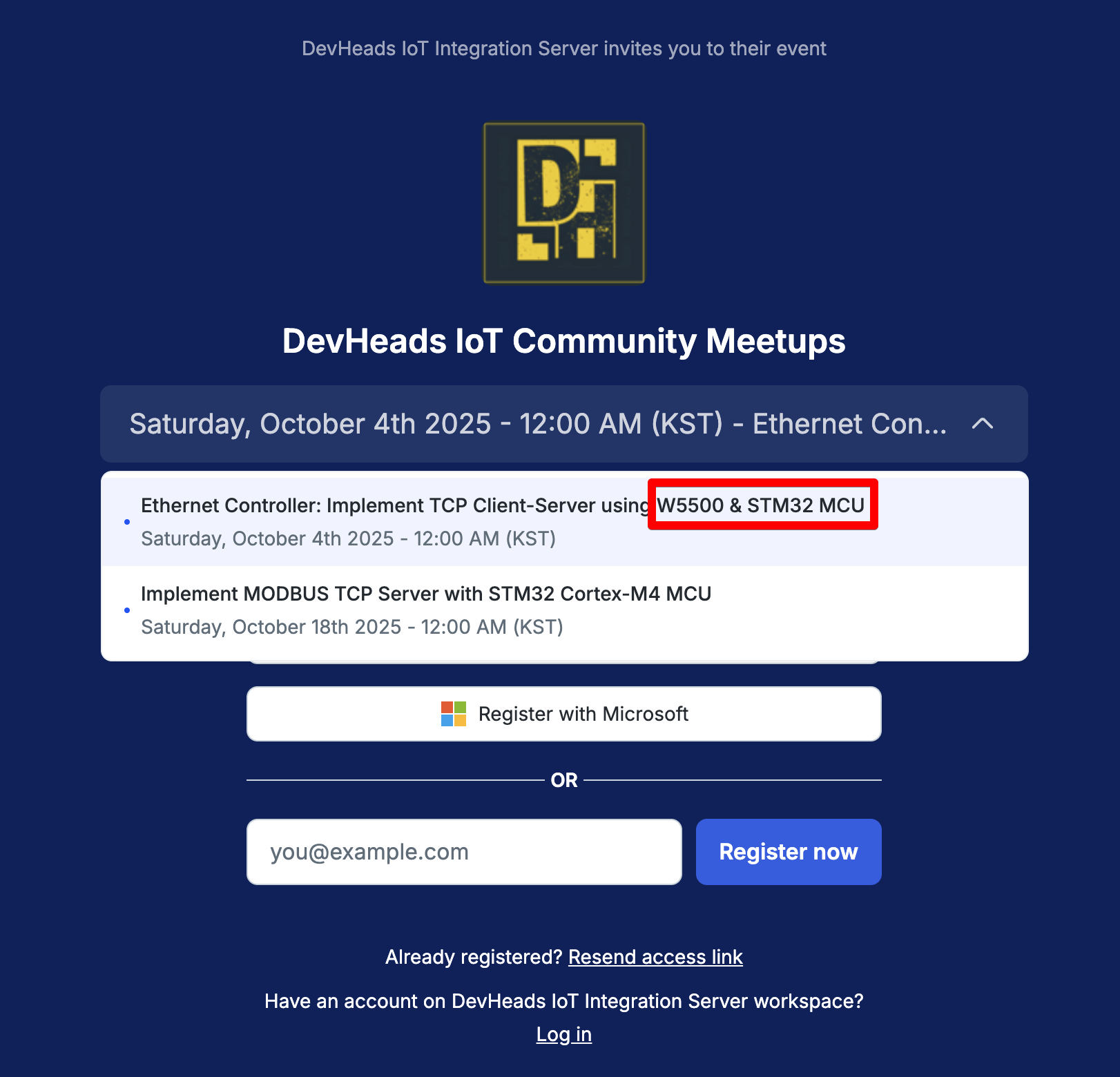 DevHeads IoT Community - Hands-on W5500 Ethernet Implementation with STM32 MCU Workshop, Introduction