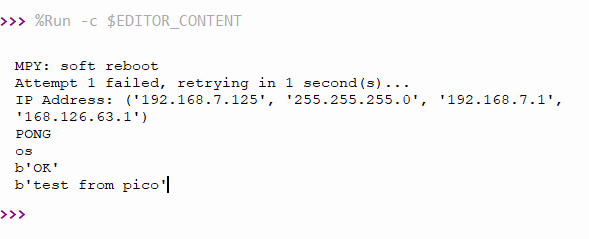 W55RP20-EVB-PICO Redis example, Run