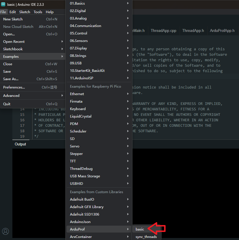 Create an Arduino event driven app on W55RP20-EVB-PICO