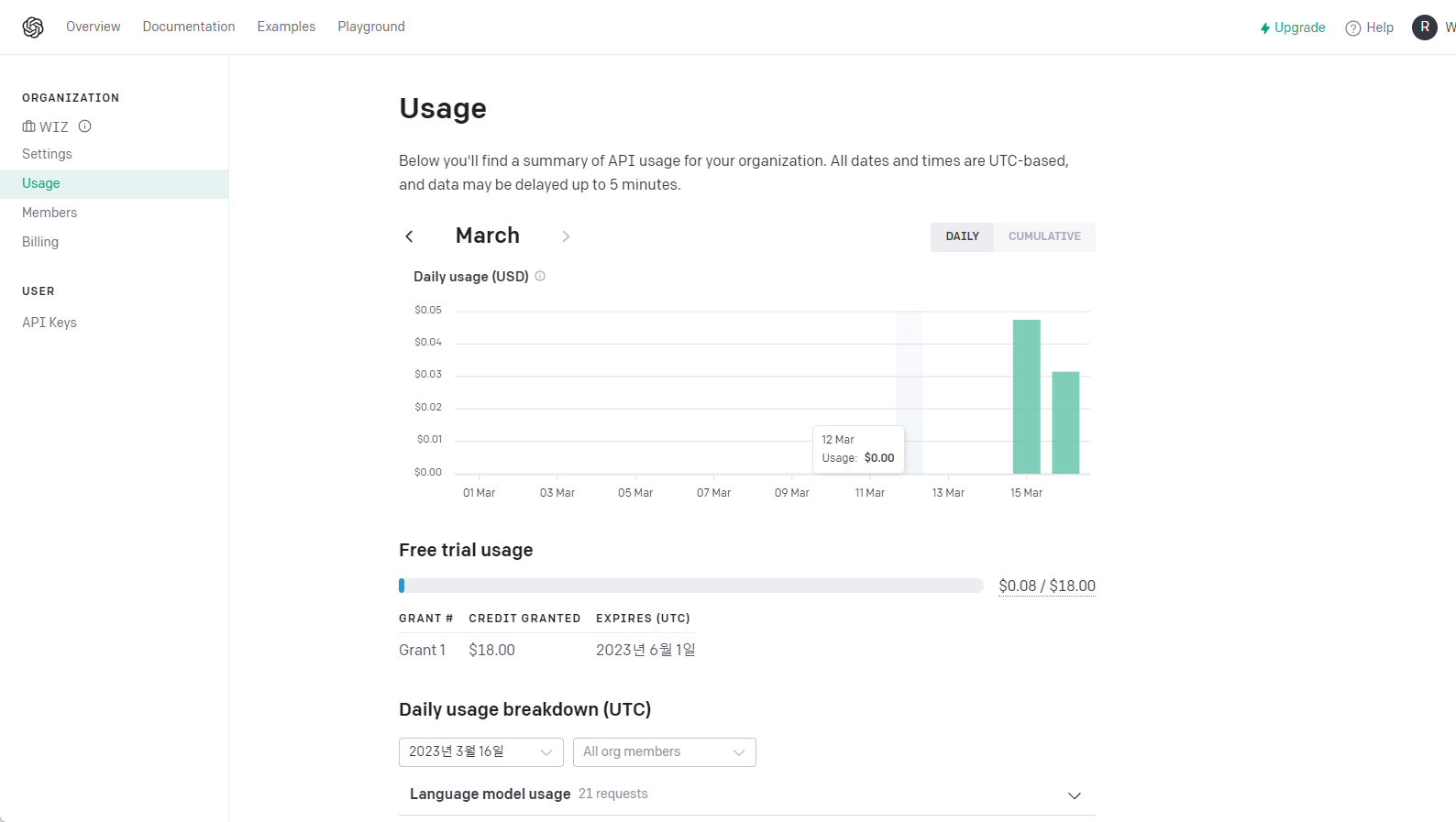 Check OpenAI API Usage