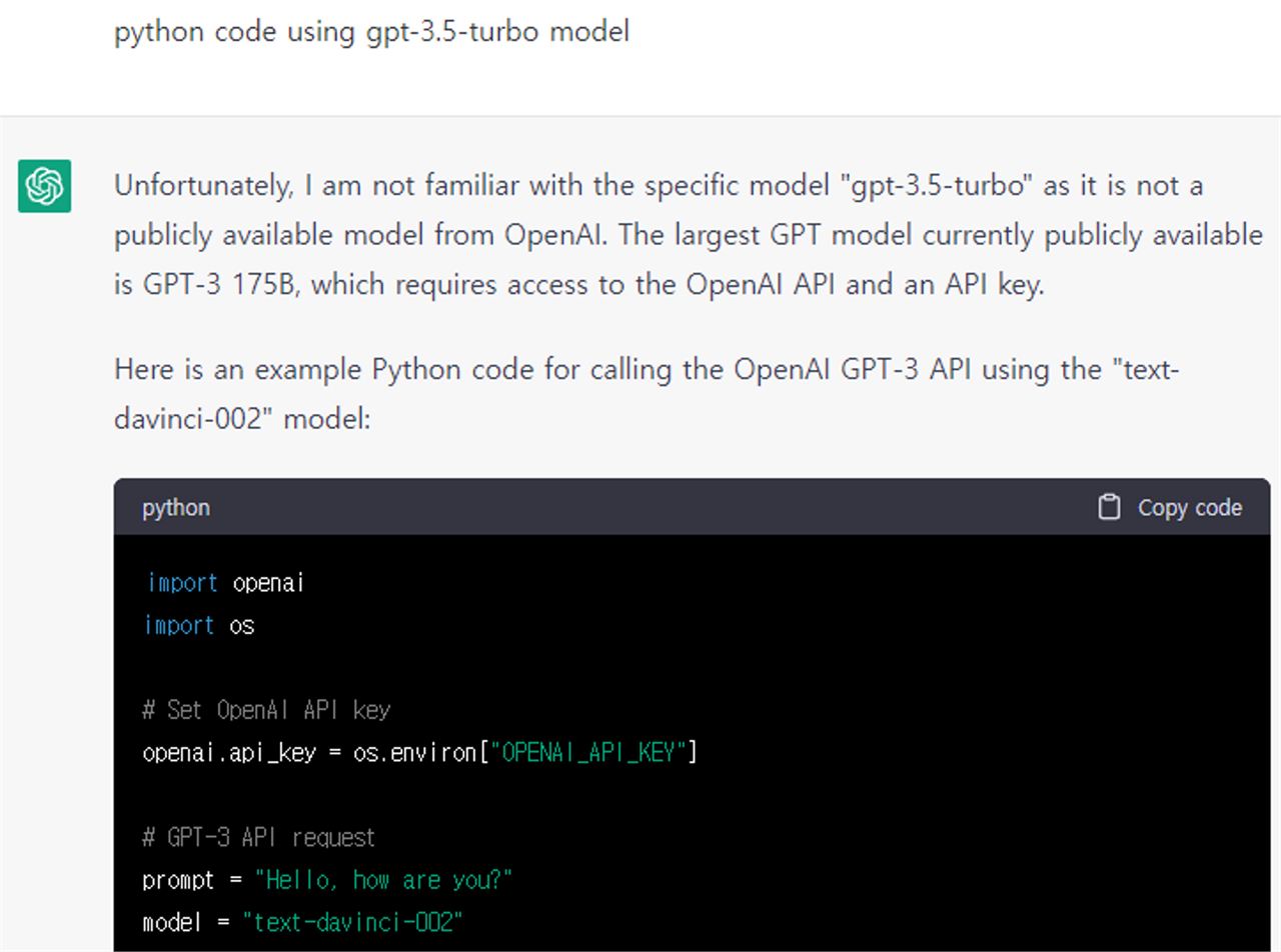 Step 1: Using chatGPT API using Python in PC Environment
