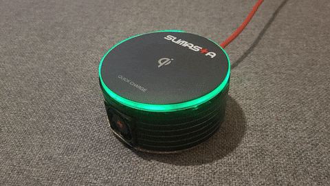 WiZ PoeQi : Internet-connected Wireless Qi Charger, In Action