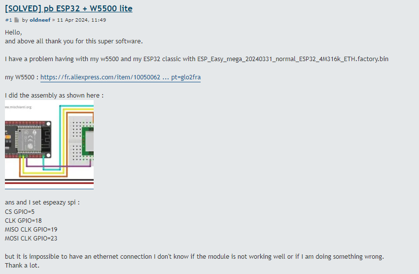 pb ESP32 + W5500 Lite