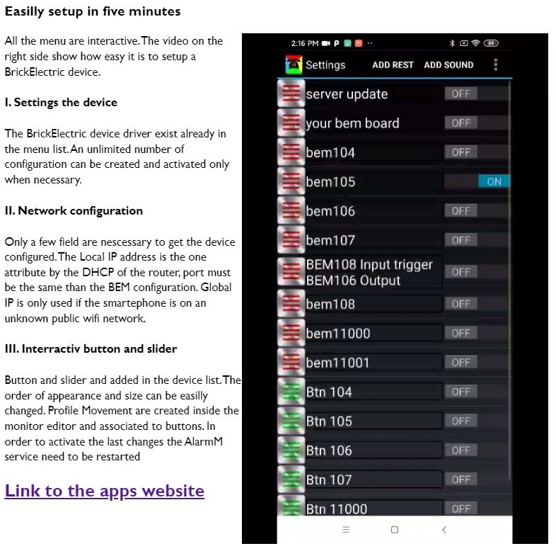 Home automation with BrickElectric