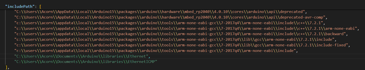 Summary of ping test(ICMP) on W5500, c_cpp_properties.json