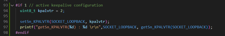 How to set TCP Keepalive in W55RP20