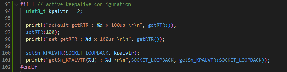 How to set TCP Keepalive in W55RP20