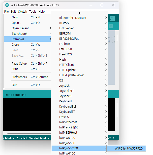 How to Build W55RP20-EVB-Pico on Arduino