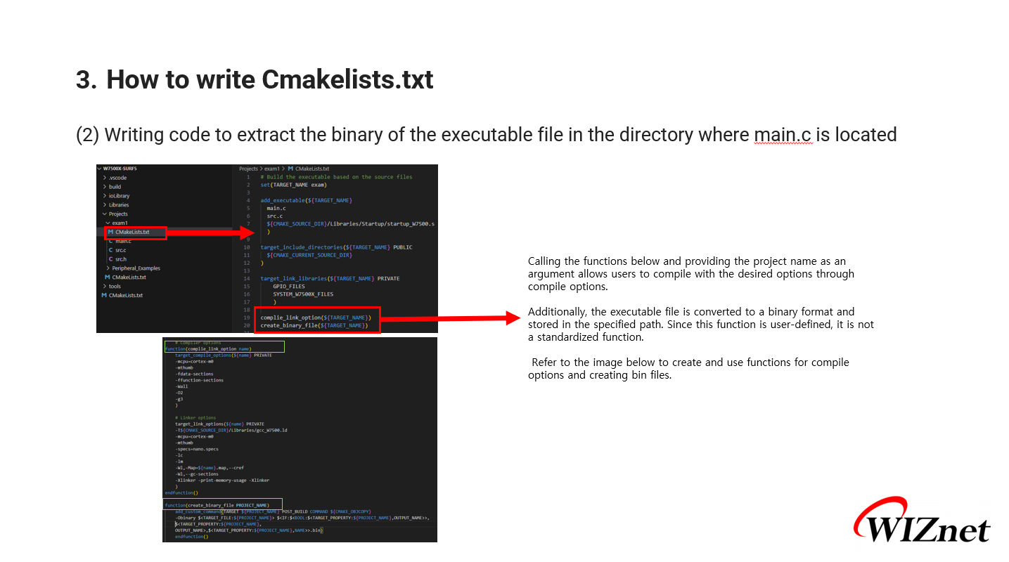 How to Write CMakelists for Using WIZnet Chips in VS Code
