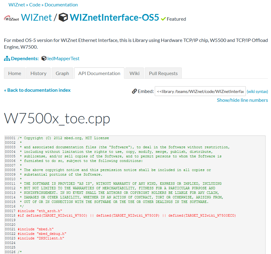 UDP Server on a WIZwiki W7500P with mbed OS