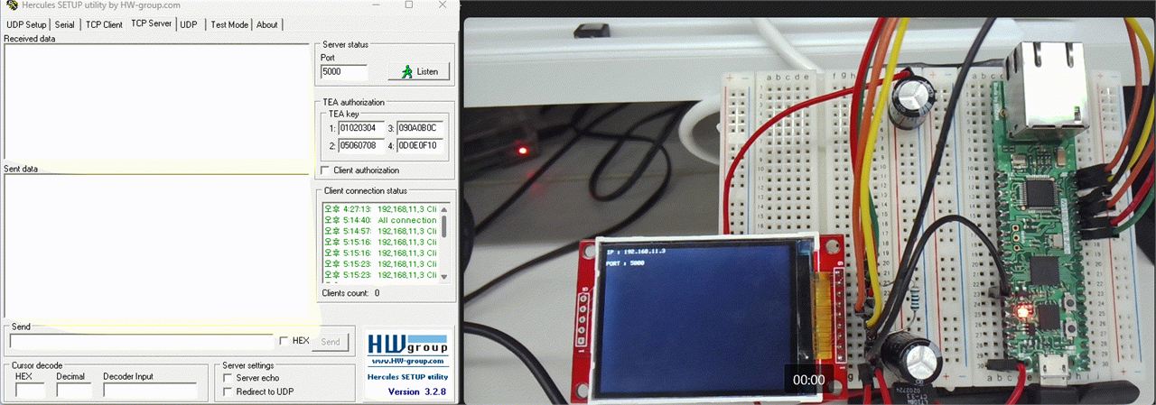 Let's control the ILI9341 LCD using TCP communication!